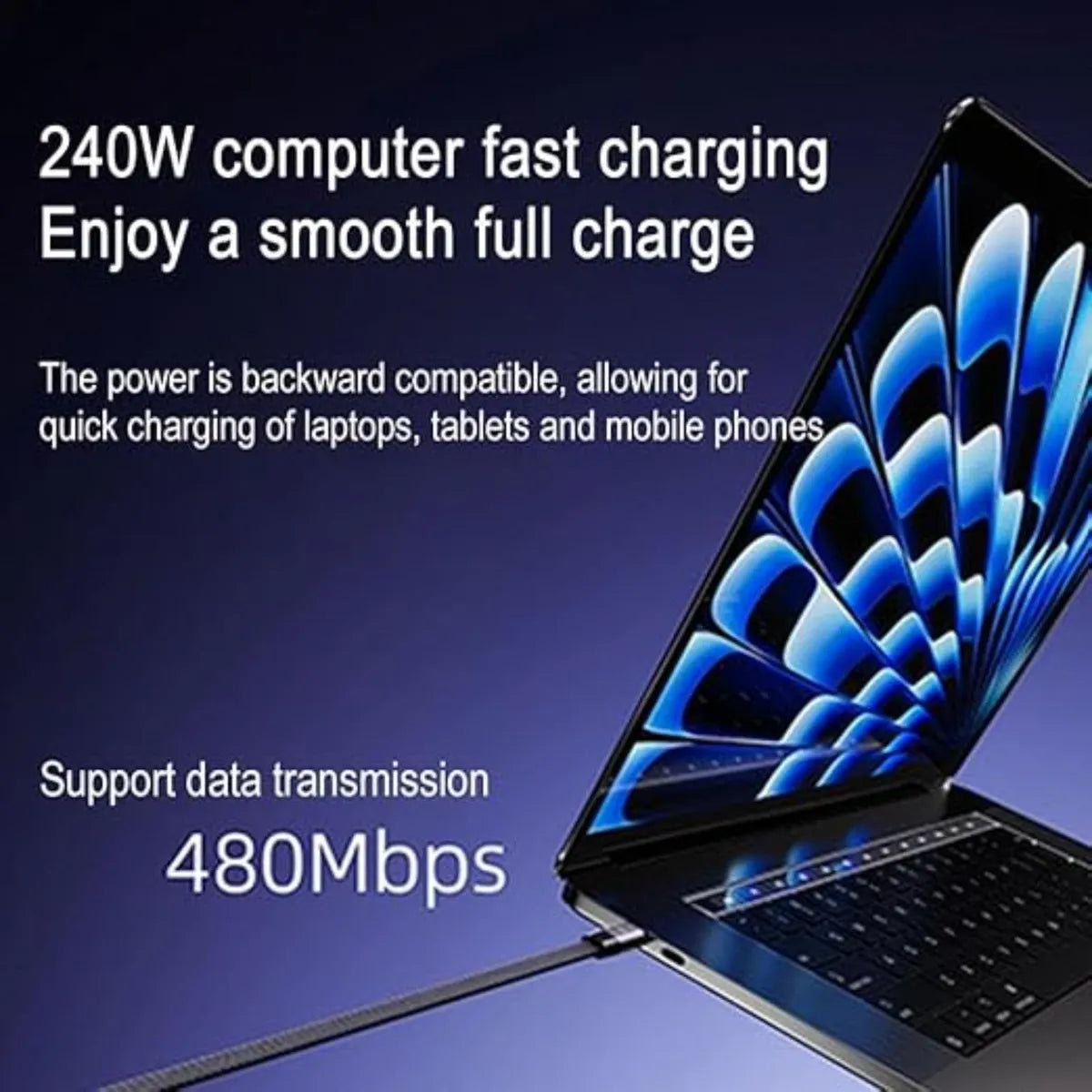 Cable UltraCharge 240W Pro Con Soporte