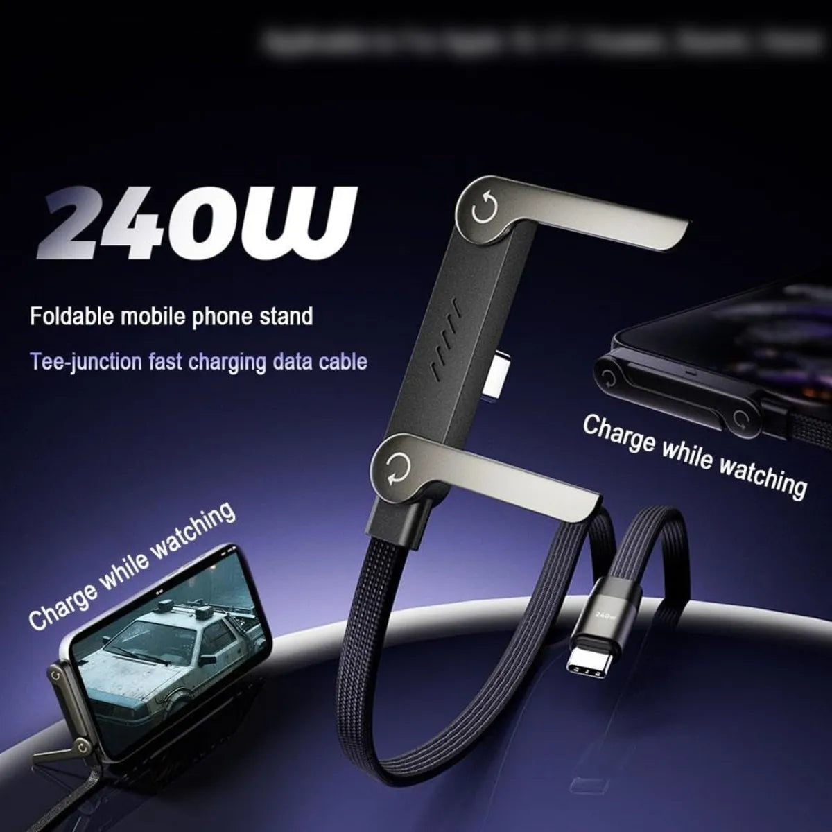 Cable UltraCharge 240W Pro Con Soporte